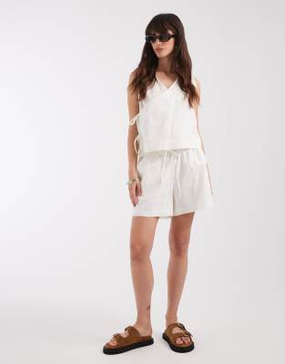 Jjxx Co-ord Structured Shorts In White