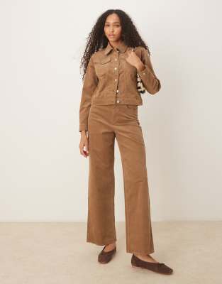 Jjxx Cord Trucker Jacket In Brown