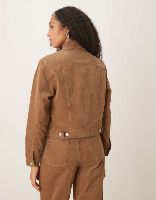 JJXX cord trucker jacket in brown - part of a set , 3 of 4