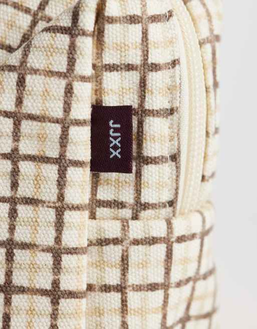 JJXX cosmetic bag with check in cream, 3 of 4