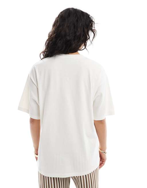 JJXX - Cremehvid oversized T-shirt med 'St. Clements'-print, 4 af 4