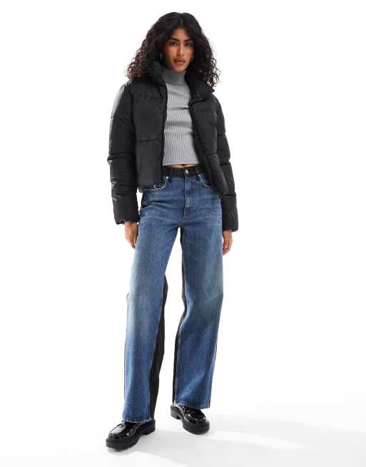 Cropped padded puffer jacket sale