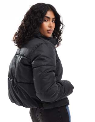 Jjxx Cropped Padded Puffer Jacket In Black