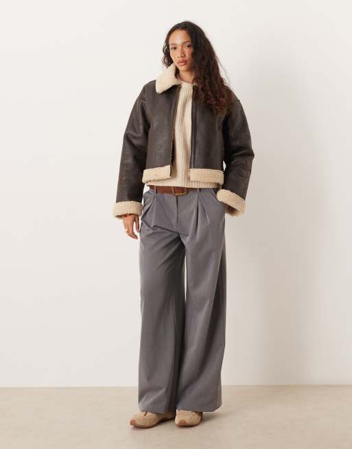 JJXX - Cropped pilotenjack in bruin, 2 van 4