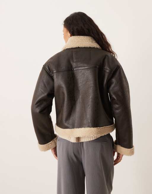 JJXX - Cropped pilotenjack in bruin, 3 van 4