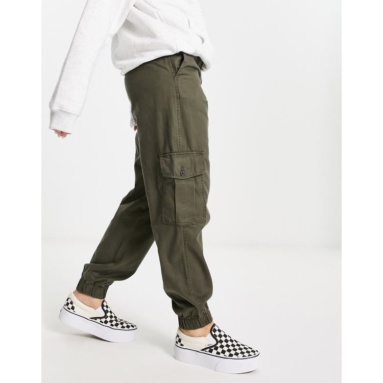 JJXX cuffed cargo pants in khaki | ASOS