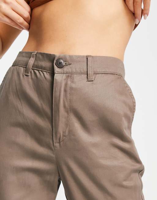 JJXX cuffed cargo pants in light brown, 3 of 4