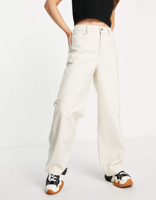 JJXX - Dad broek met hoge taille in crème