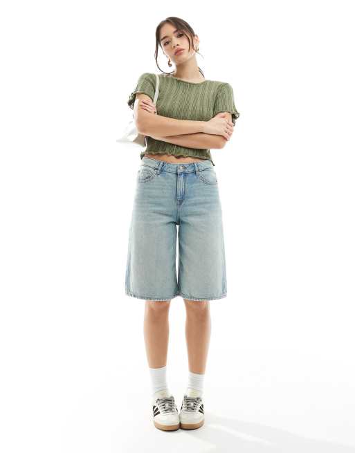 JJXX - Denim jort in vintage blauw