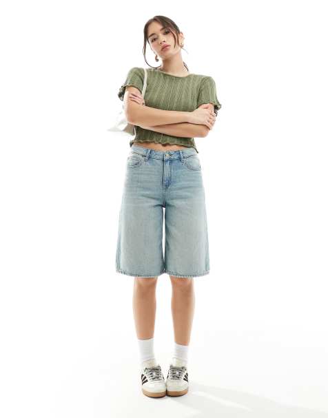 JJXX denim jorts in vintage blue - view 1
