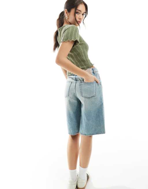 JJXX denim jorts in vintage blue