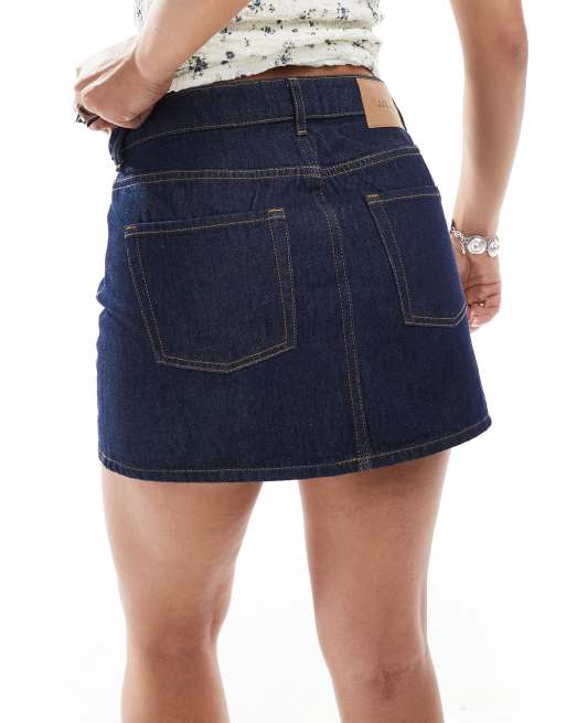 【in a row】Dart Denim Mini Skirt Daily Vibe Cross Belted Denim Mini Skirt | Windsor