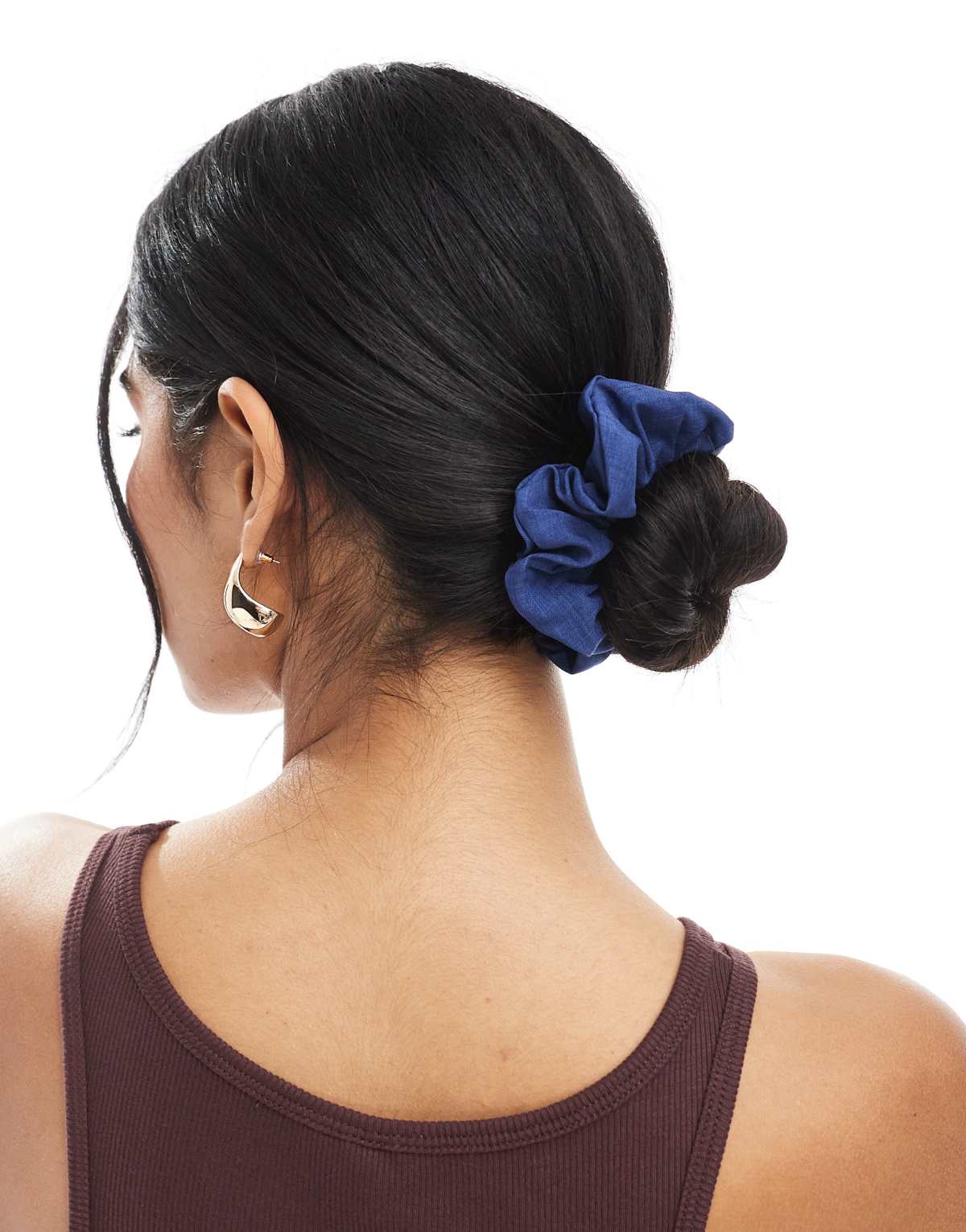 JJXX denim scrunchie in dark blue