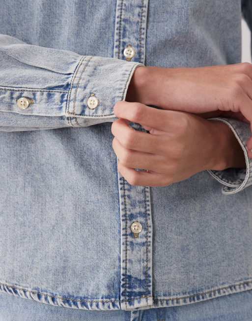 JJXX denim shirt in light blue, 3 of 4