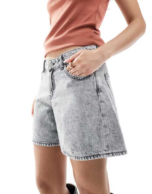 JJXX denim shorts in light gray wash, 2 of 5
