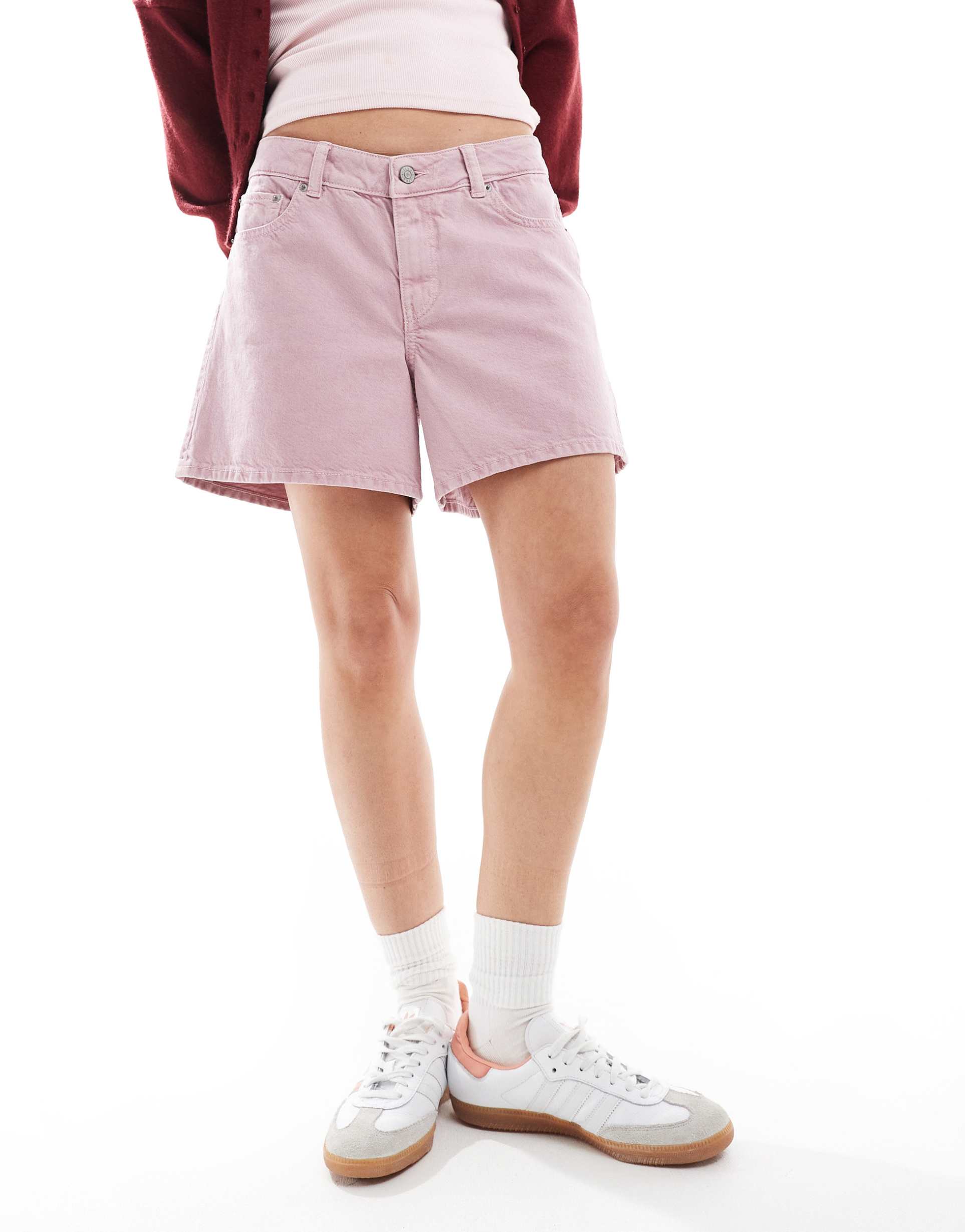 jjxx denim shorts in light pink