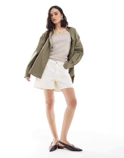 JJXX denim shorts in off white - view 1