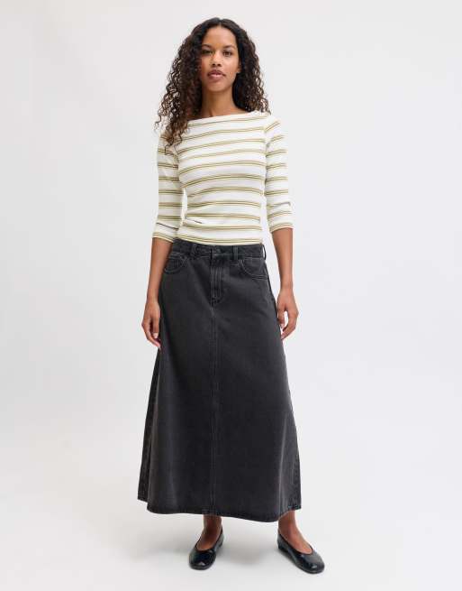 JJXX Denim skirt in black denim, 3 of 7