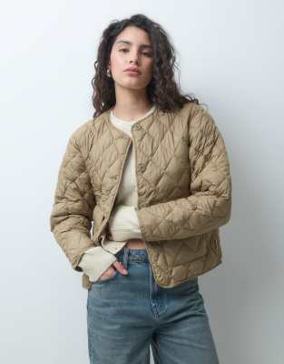 Jjxx Diamond Quilted Jacket In Green