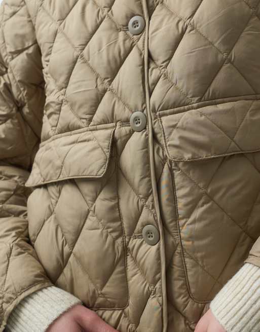 JJXX diamond quilted jacket in beige, 3 of 4