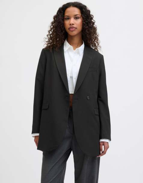 JJXX Double breasted blazer in black