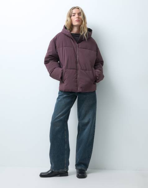 JJXX dynejakke i burgundy - view 1