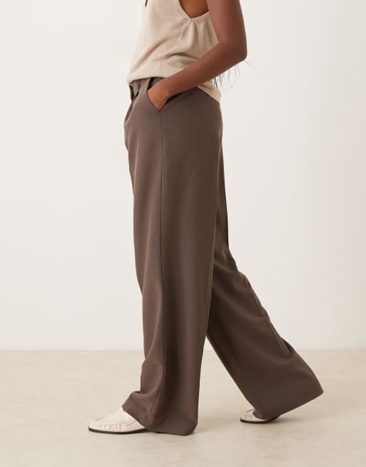 JJXX - Elegante broek met wijde pijpen in bruin, 4 van 5