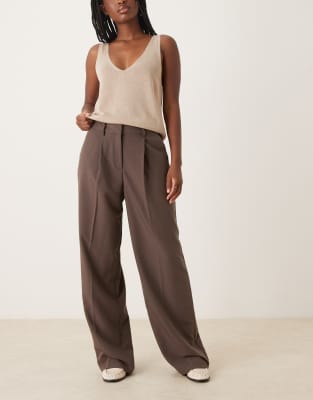 JJXX - Elegante Hose mit weitem Bein in Braun-Brown