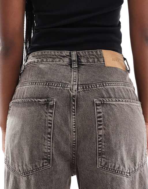 JJXX Erin baggy mid rise jeans in grey wash, 5 of 5