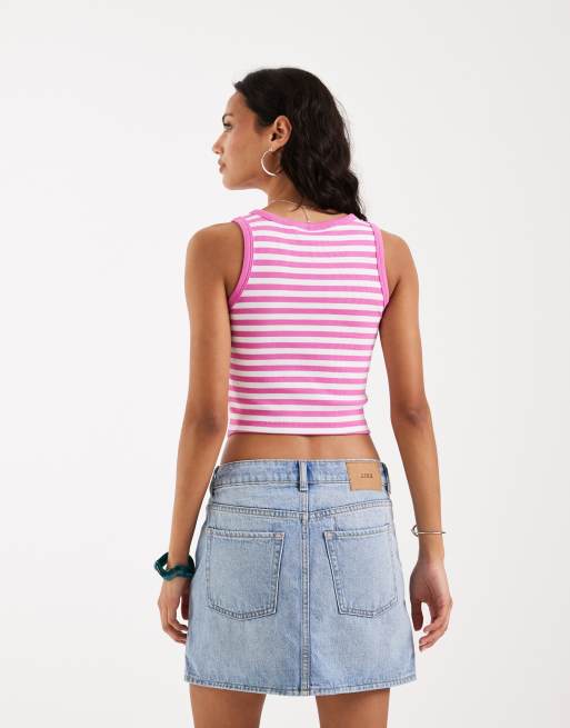 JJXX – Fallon – Geripptes Cropped-Trägertop in gestreiftem Rosa, 4 von 4