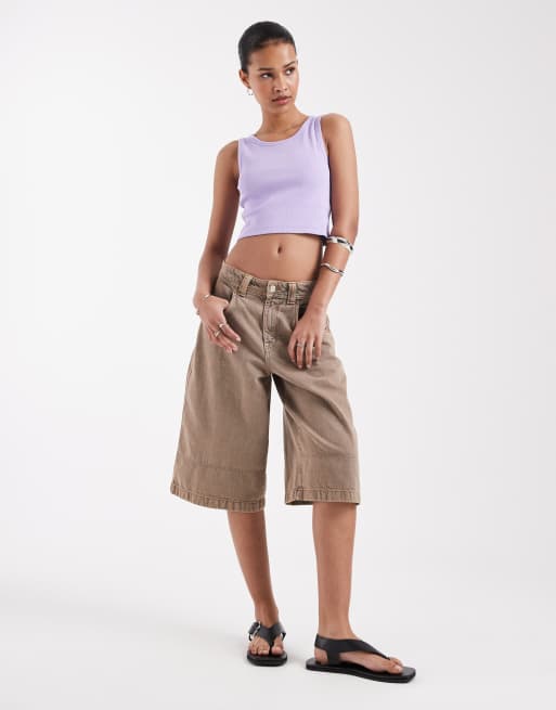 JJXX – Fallon – Ljuslila, ribbat linne i kort design, 2 av 4