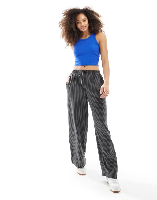 JJXX Fallon ribbed cropped tank top in cobalt blue, 4 of 4