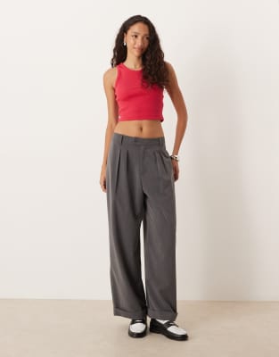 Jjxx Fallon Ribbed Tank Top In Red
