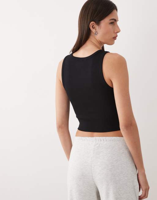 JJXX - Fallon - Sort og hvid croptop med ribber i pakke med 2 stks, 3 af 4
