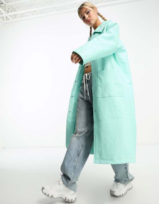 Turquoise on sale trench coat