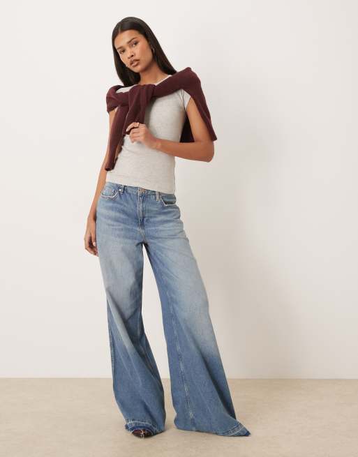 JJXX – Figurbetontes T-Shirt in Grau mit Raglanärmeln, 3 von 4