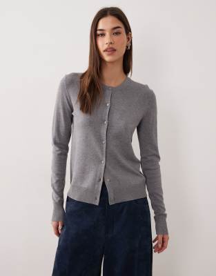 Jjxx Fitted Cardigan In Gray