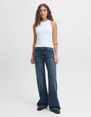 JJXX JJXX Flared fit jeans in dark blue denim