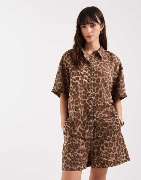 JJXX – Flerfärgad skjorta med leopardmönster, del av set - view 1
