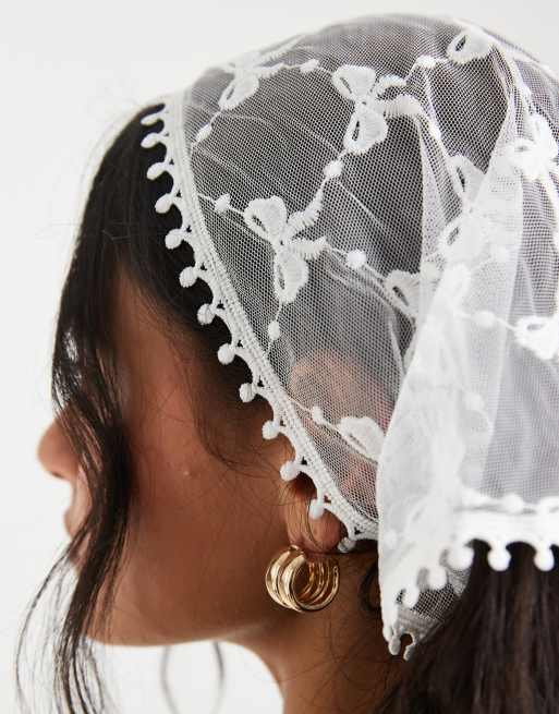JJXX - Foulard in pizzo bianco, 2 di 3
