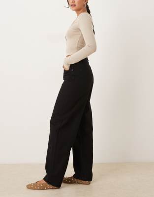 Jjxx Fuji Barrel Jeans In Black