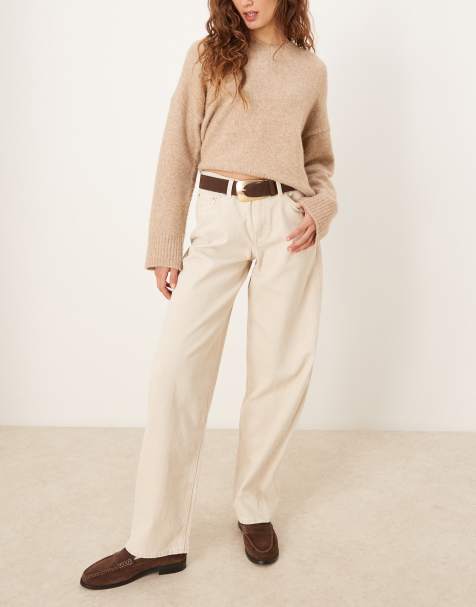 JJXX Fuji barrel jeans in cream