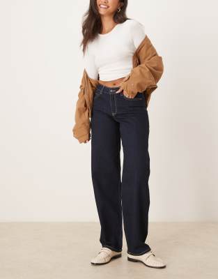 JJXX - Fuji - Barrel-Leg-Jeans in dunkler Waschung-Marineblau