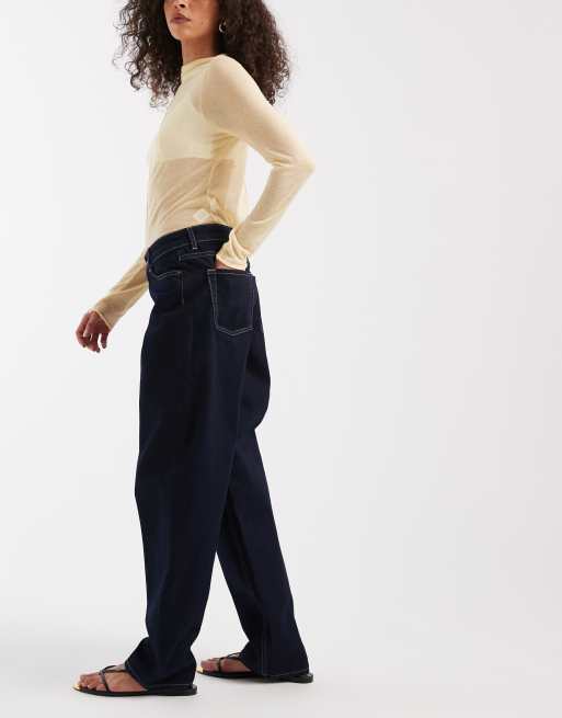 JJXX – Fuji – Barrel-Leg-Jeans in dunkler Waschung, 2 von 5