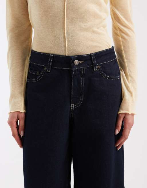 JJXX – Fuji – Barrel-Leg-Jeans in dunkler Waschung, 4 von 5