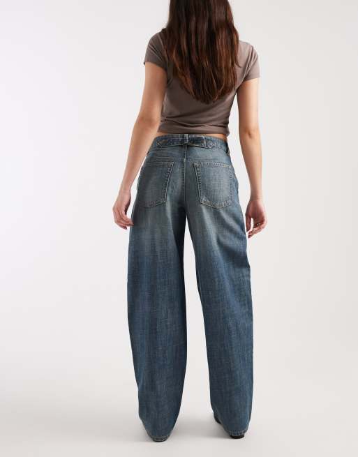 JJXX - Fuji - Jean bouffant à taille réglable - Bleu moyen délavé, 3 de 5
