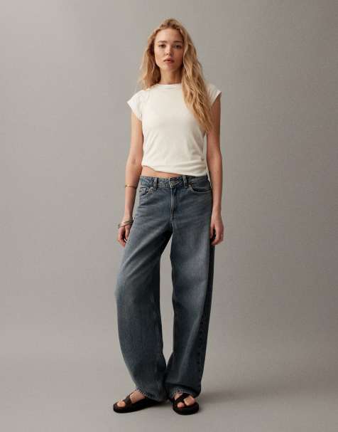 JJXX Fuji barrel fit jeans in medium blue wash