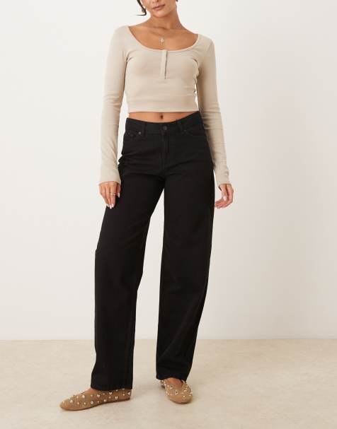 JJXX – Fuji – Svarta jeans med barrelben - view 1