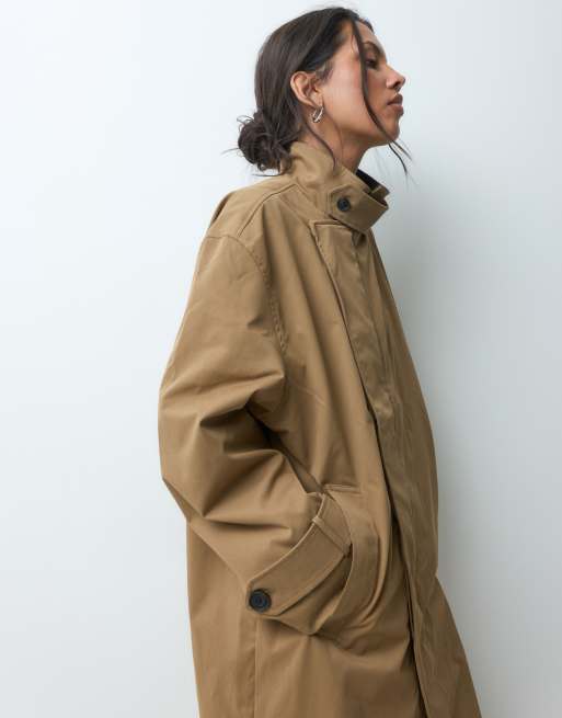 JJXX funnel neck trench coat in beige, 2 of 5