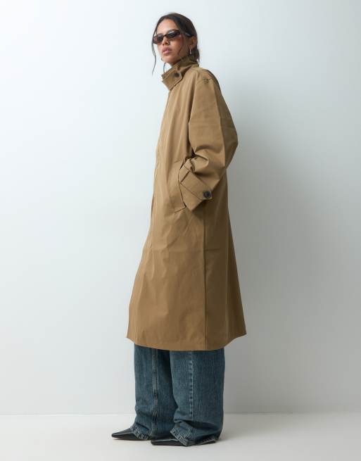 JJXX funnel neck trench coat in beige, 3 of 5